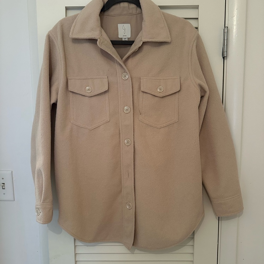 Joie Cream Button-Up Shacket